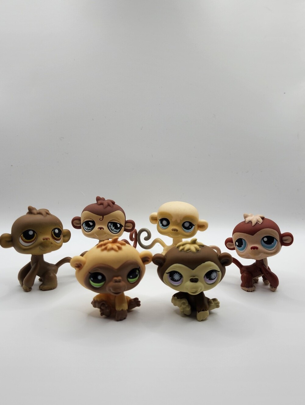 LPS Chimp And Monkey Authentic Littlest Pet Shop Bundle Lof Of Six Chimpanzeee